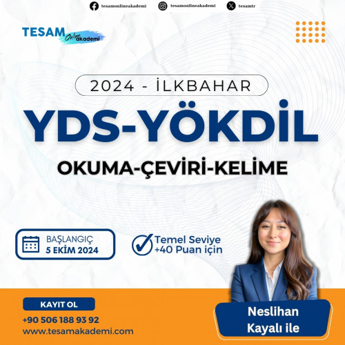 YDS-YÖKDİL için OKUMA-ÇEVİRİ-KELİME