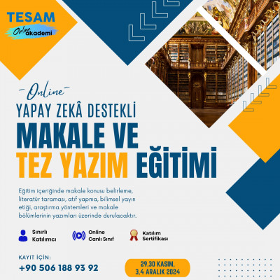 --AKADEMİK MAKALE ve TEZ YAZIM EĞİTİMİ 