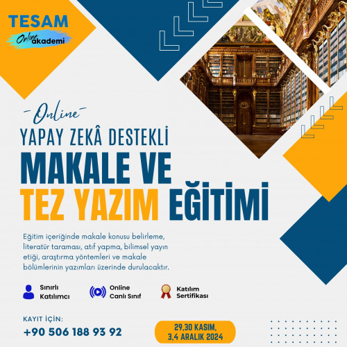 --AKADEMİK MAKALE ve TEZ YAZIM EĞİTİMİ 